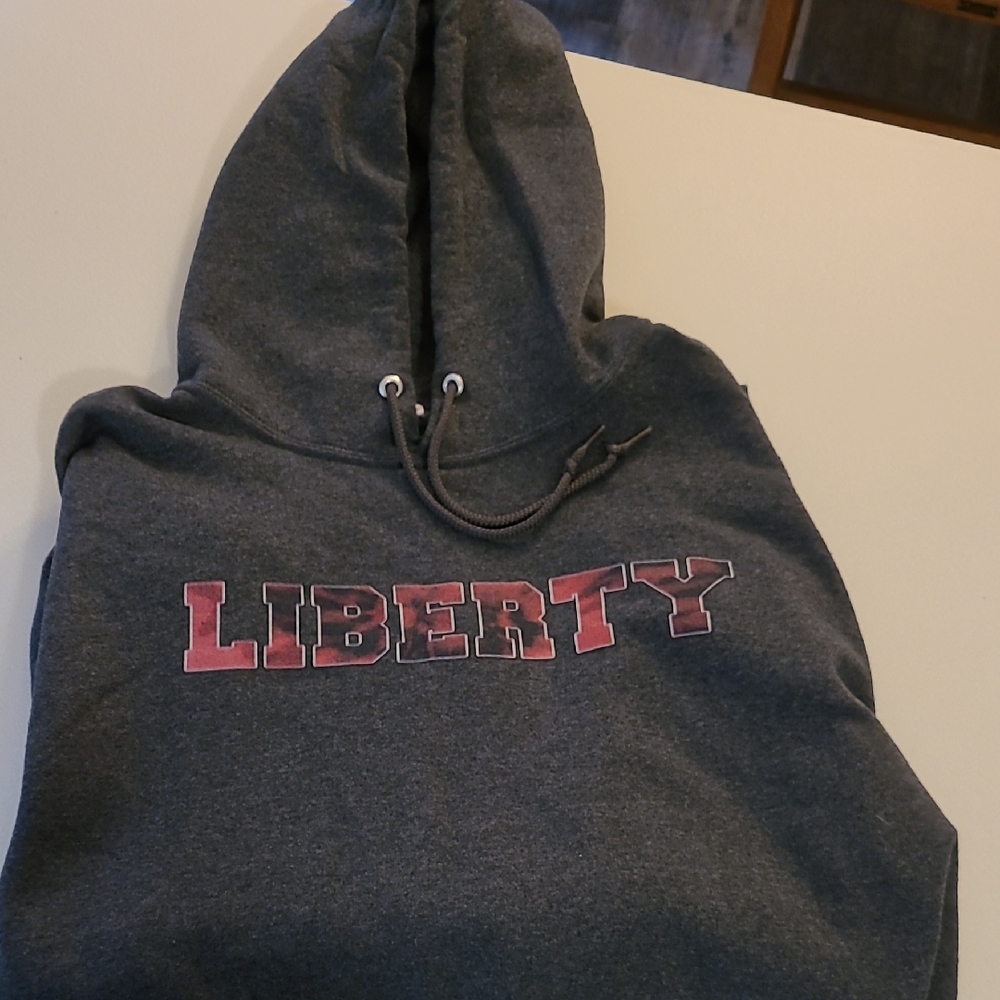 Liberty Charcoal Hoodie with Red Accents